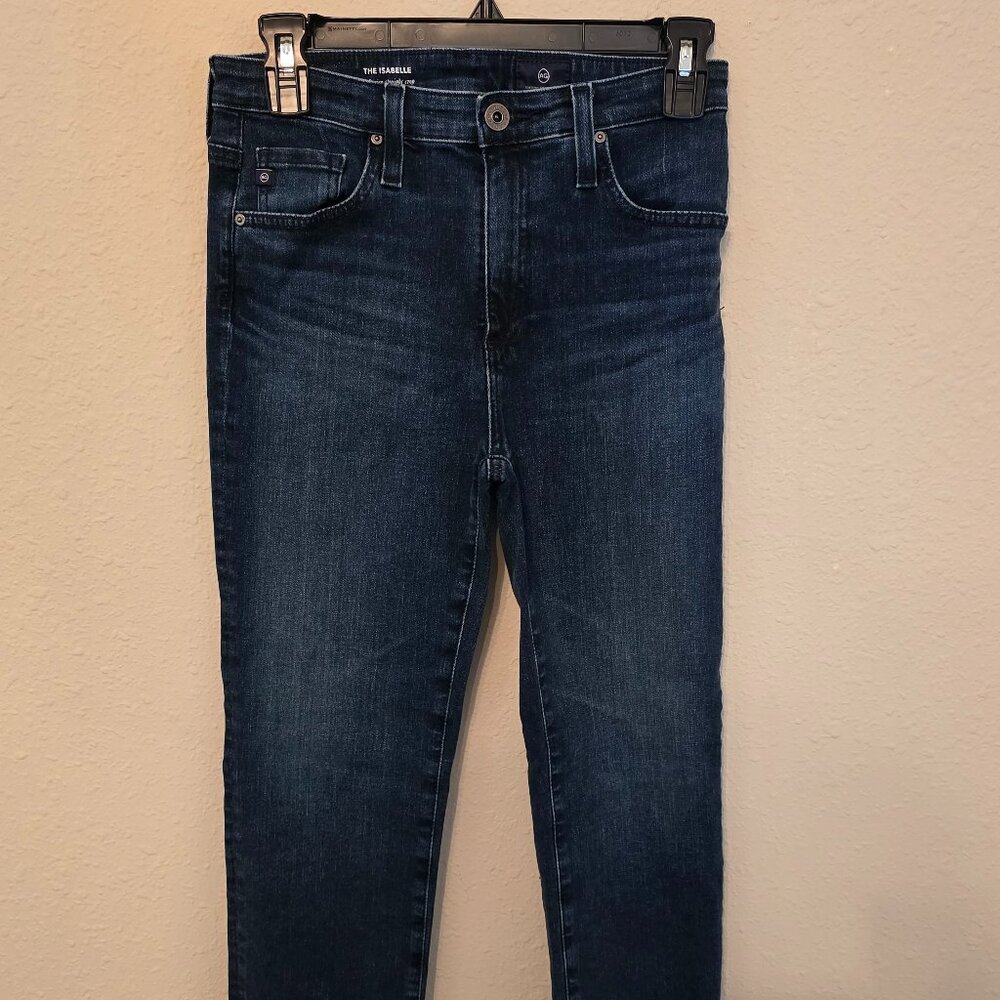 AG Adriano Goldschmied "Isabelle" High Rise, Straight Leg Denim Jeans, Size 26R